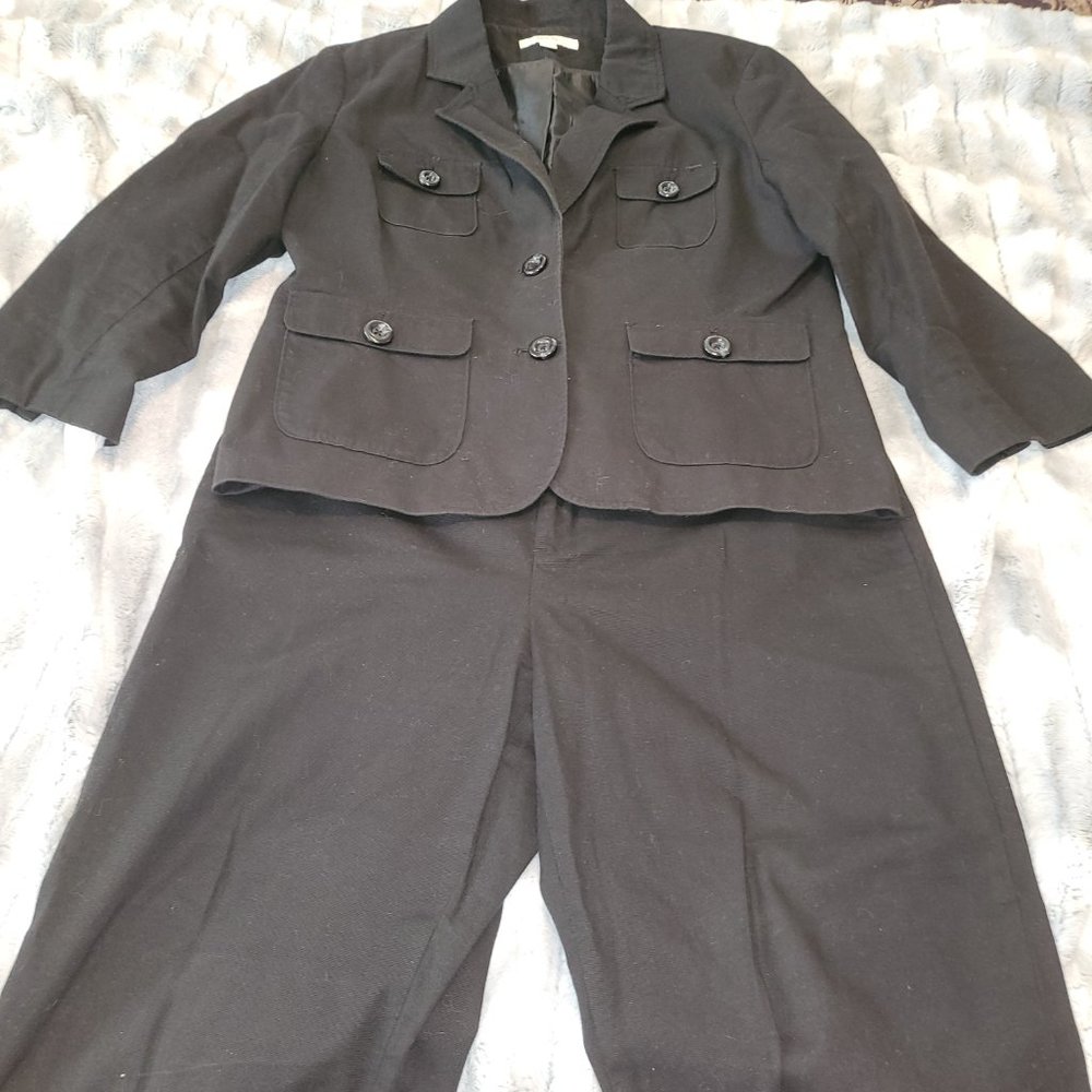 Merona Cotton Blend Capri Suit-Black